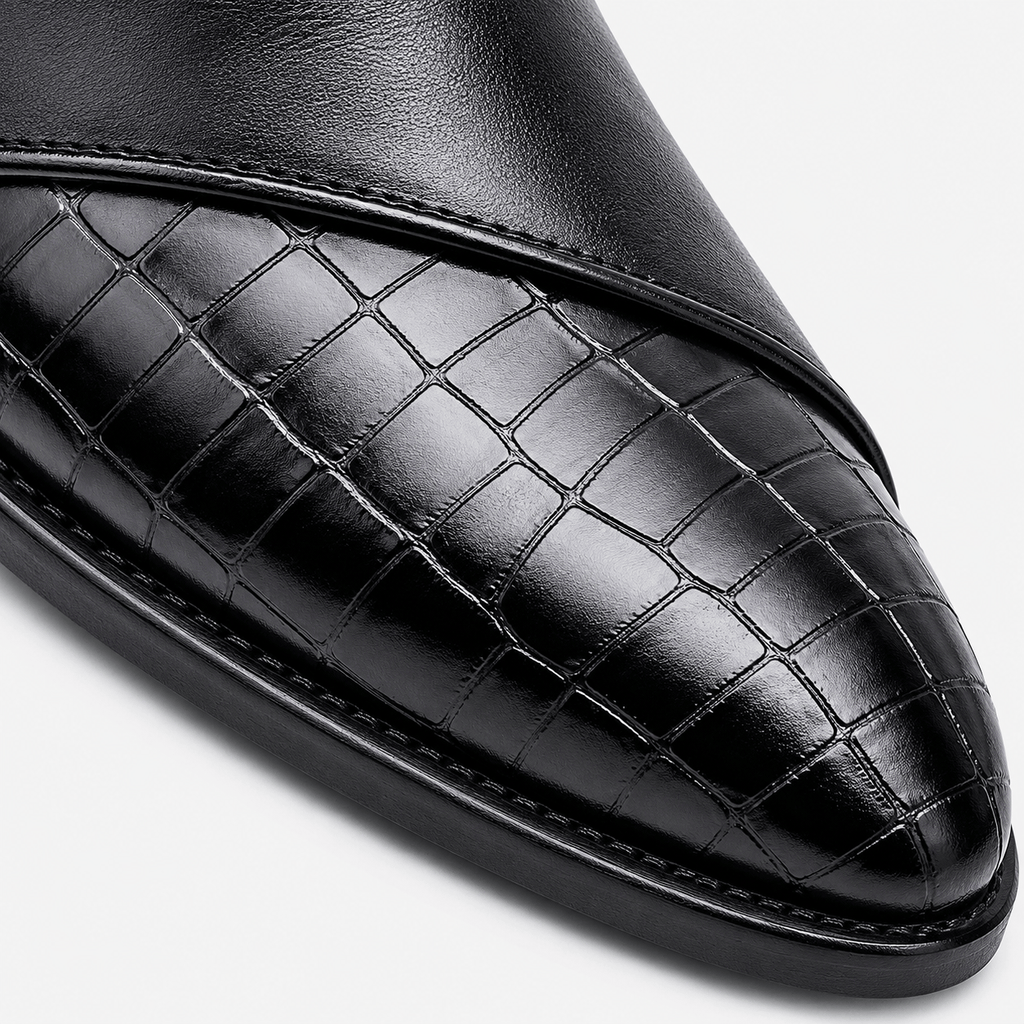 Ma boutique Mens Black Breathable Business Loafers – British Style Soft Sole Casual Slip-On