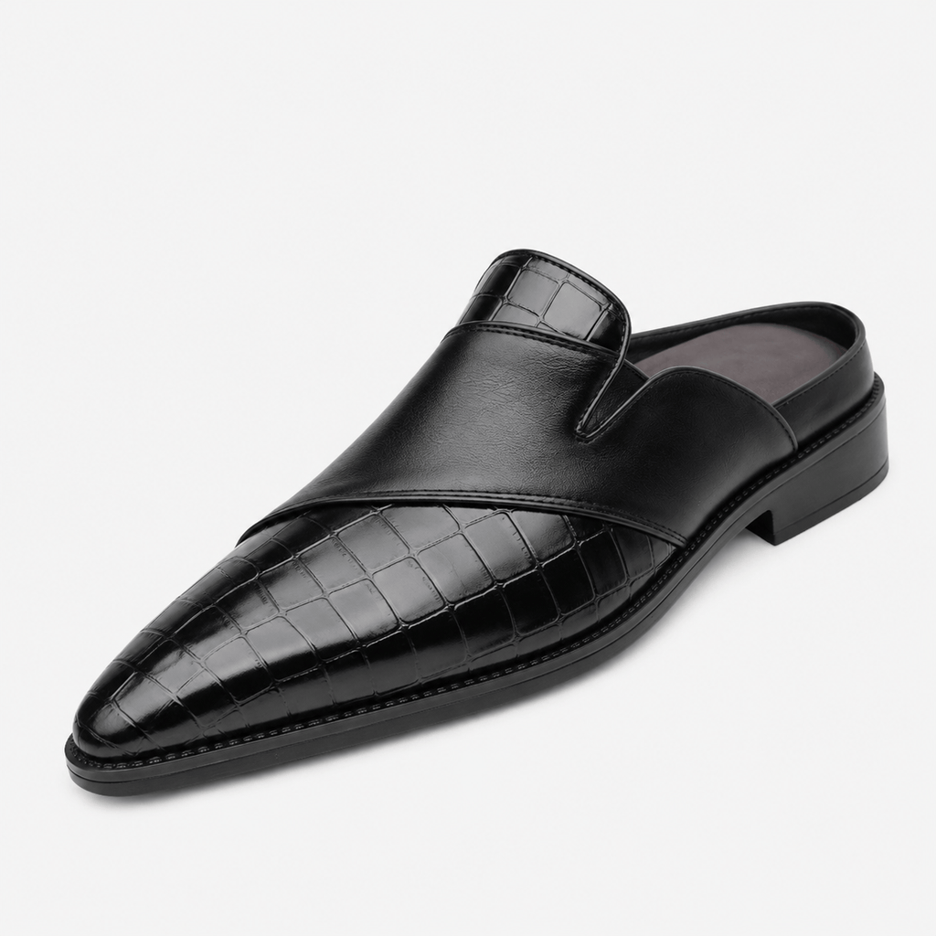 Ma boutique Mens Black Breathable Business Loafers – British Style Soft Sole Casual Slip-On