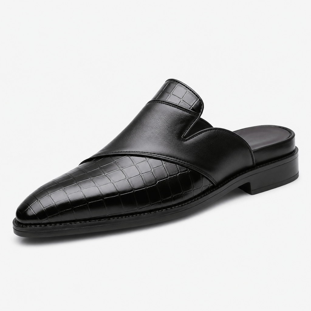 Ma boutique Mens Black Breathable Business Loafers – British Style Soft Sole Casual Slip-On