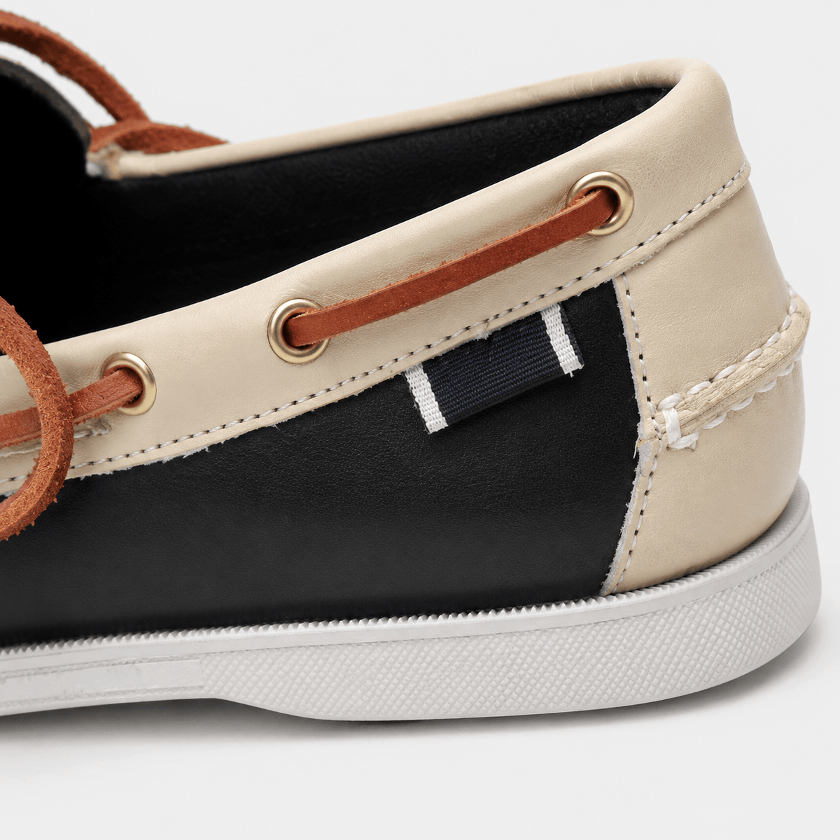 Ma boutique Mens Black Genuine Leather Boat Loafers – Retro Driving Dockside Classic Flat Shoes