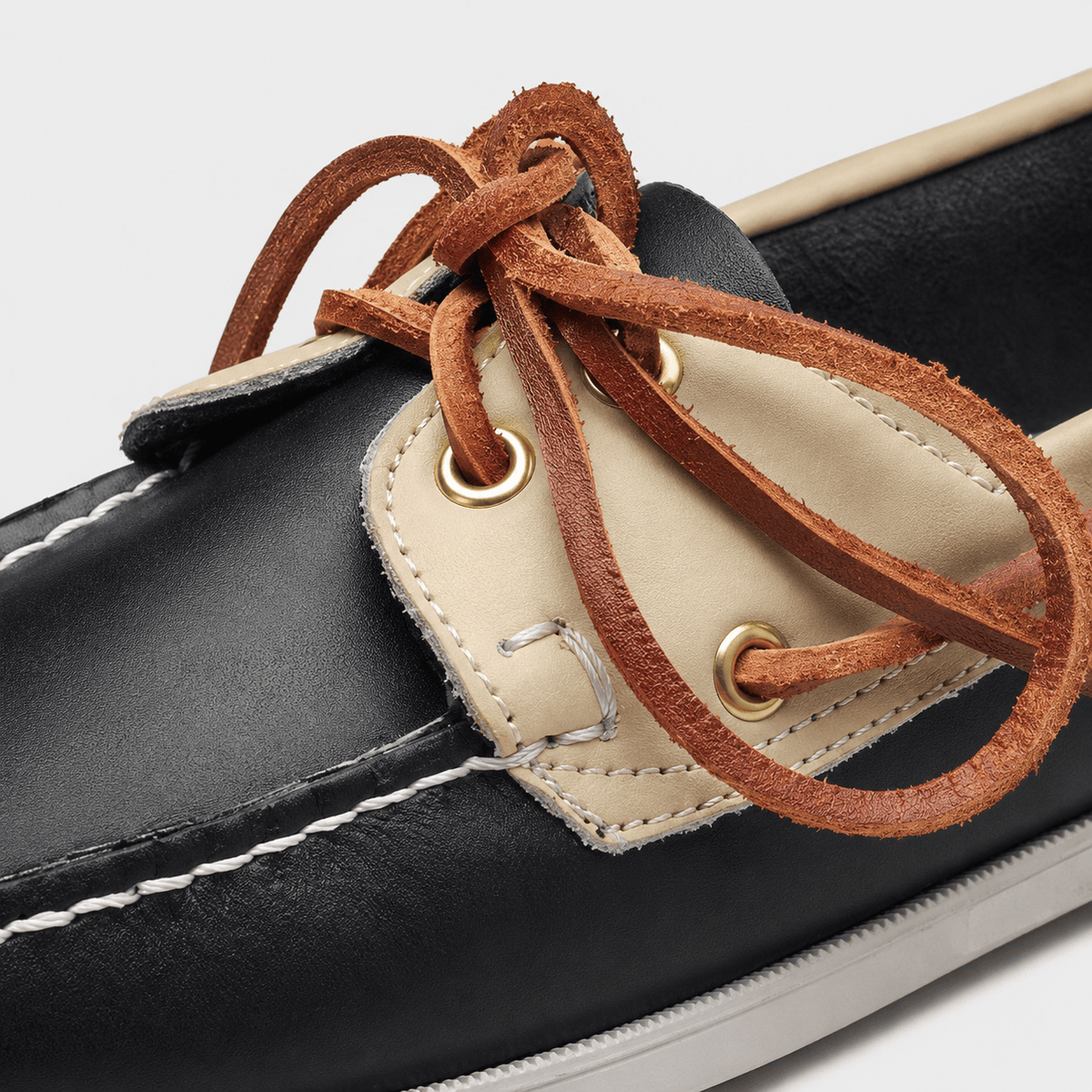 Ma boutique Mens Black Genuine Leather Boat Loafers – Retro Driving Dockside Classic Flat Shoes