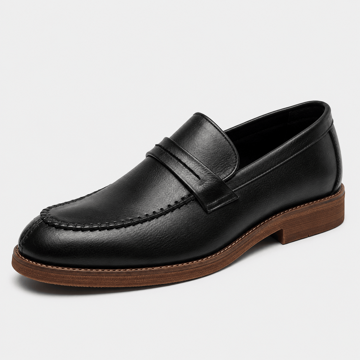 Ma boutique Mens Black Leather Oxford Loafers – Brand Business Dress Soft Flat Casual Shoes