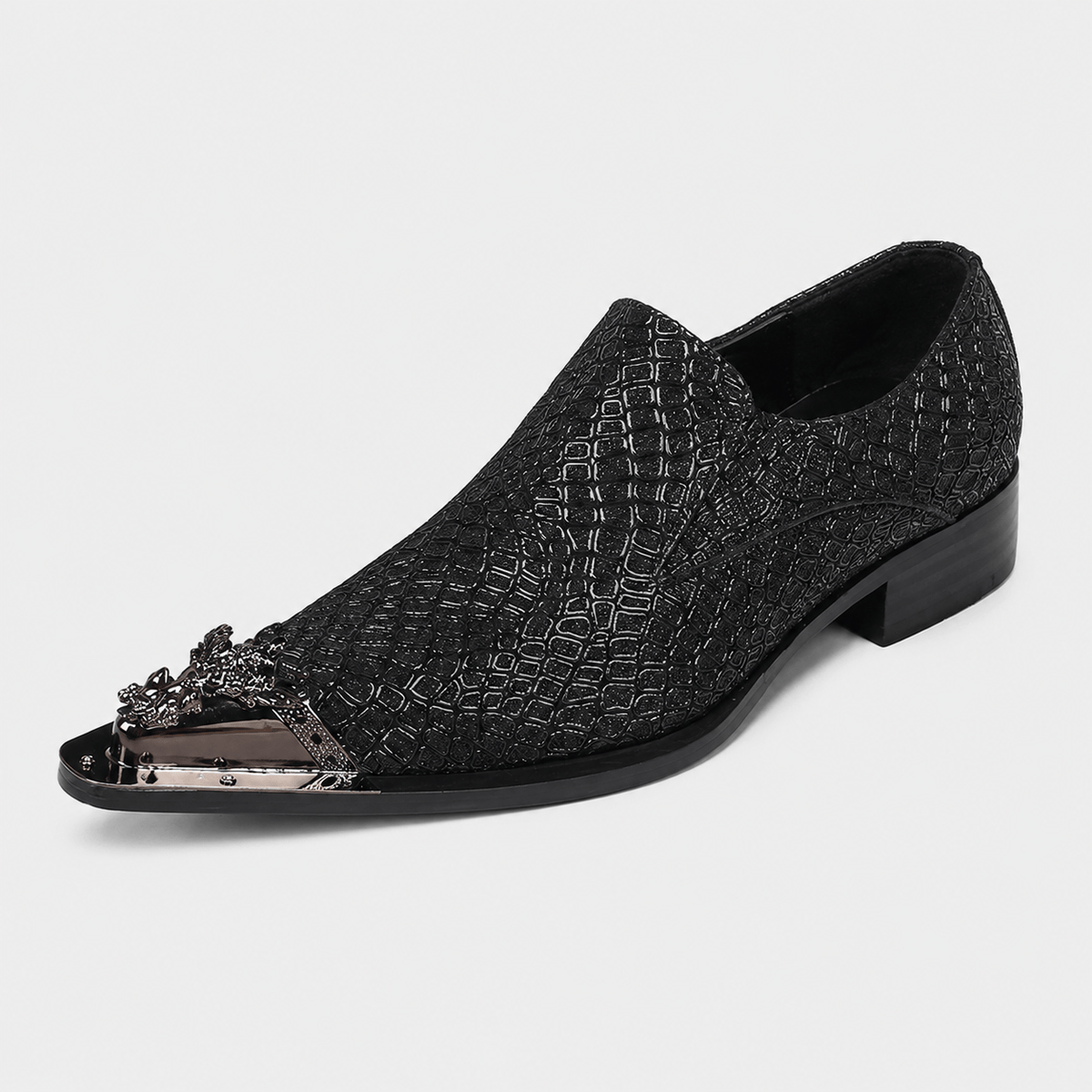 Ma boutique Mens Black Patent Leather Loafers – Italian Style Slip-On Brown Formal Dress Shoes