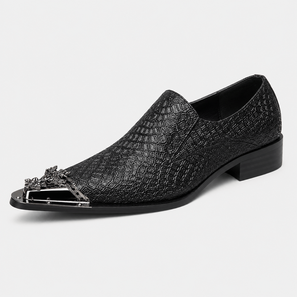 Ma boutique Mens Black Patent Leather Loafers – Italian Style Slip-On Brown Formal Dress Shoes