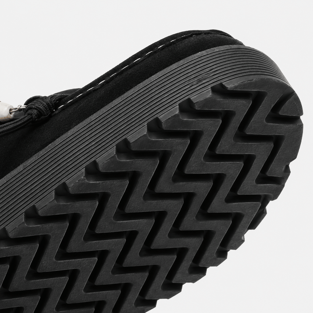 Ma boutique Mens Black Suede Leather Platform Loafers – Designer Comfortable Casual Slip-On Shoes