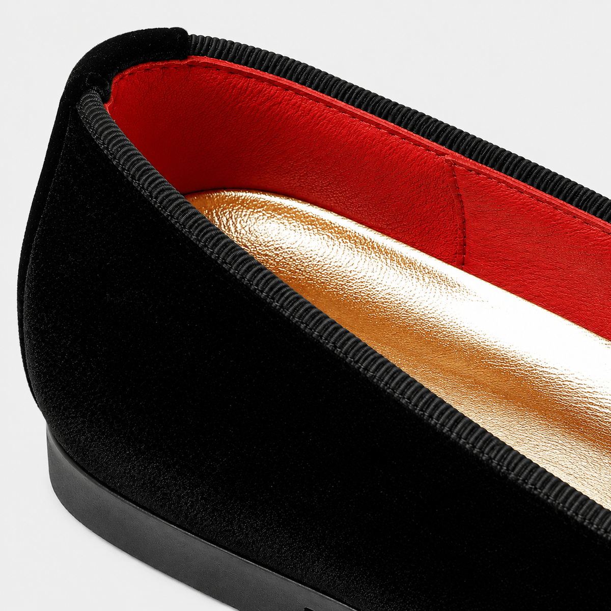 Ma boutique Mens Black Velvet Embroidered Loafers – Pointed Toe Soft Sole Business Casual Flat Shoes