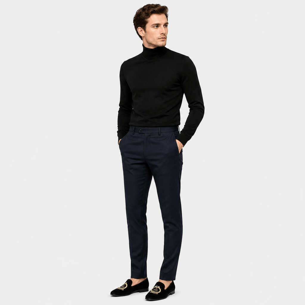 Ma boutique Mens Black Velvet Embroidered Loafers – Pointed Toe Soft Sole Business Casual Flat Shoes
