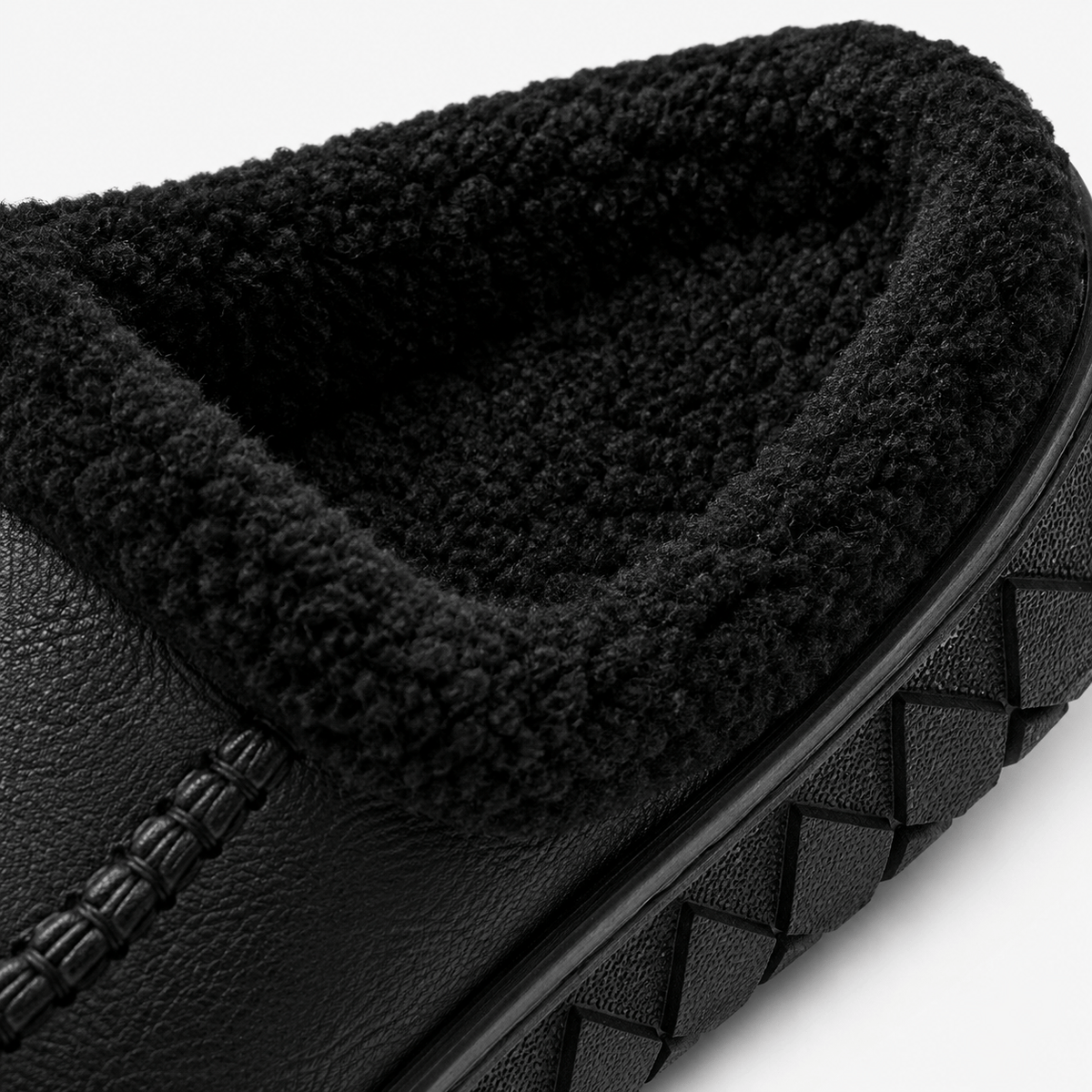 Ma boutique Mens Black Winter Plush Warm Slippers – Soft Sole Indoor Bedroom Comfort Cotton Slides