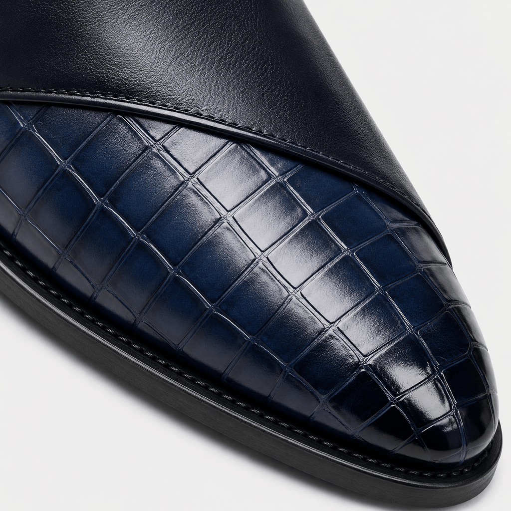Ma boutique Mens Blue Breathable Business Loafers – British Style Soft Sole Casual Slip-On