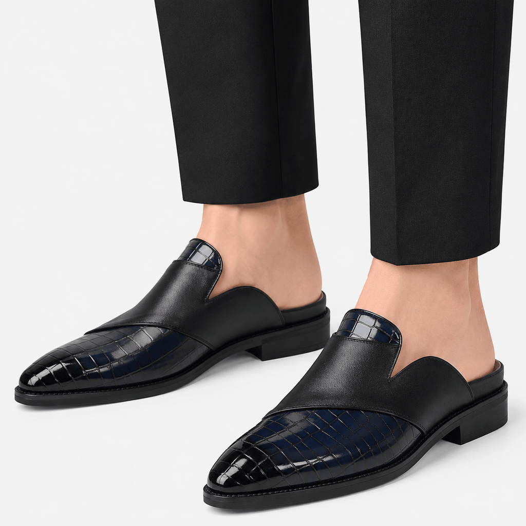 Ma boutique Mens Blue Breathable Business Loafers – British Style Soft Sole Casual Slip-On
