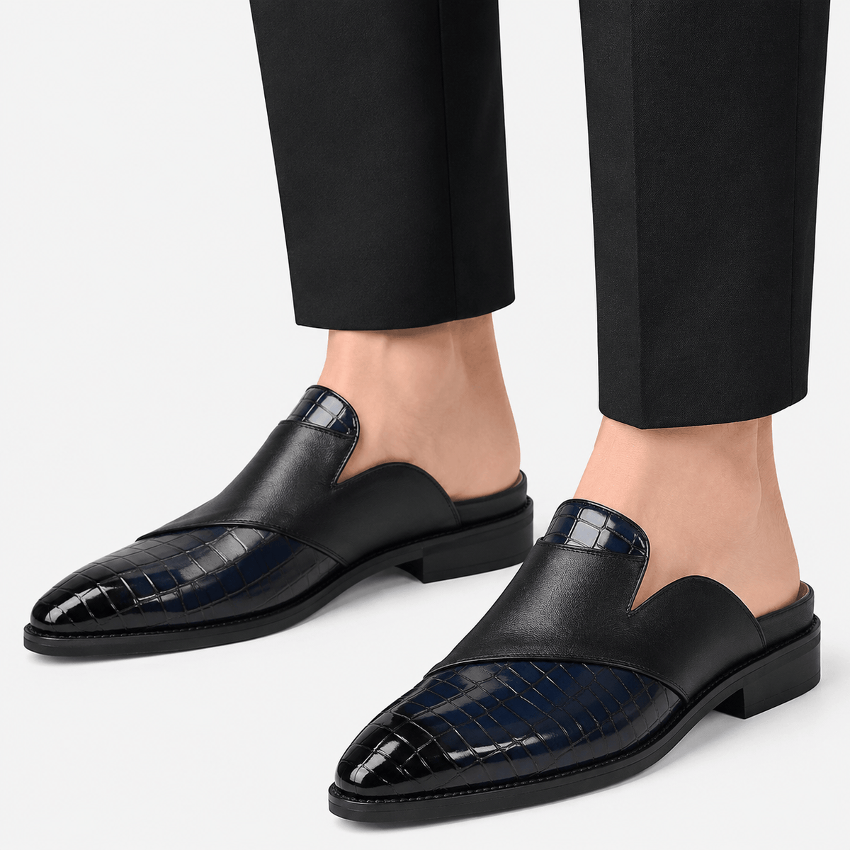 Ma boutique Mens Blue Breathable Business Loafers – British Style Soft Sole Casual Slip-On