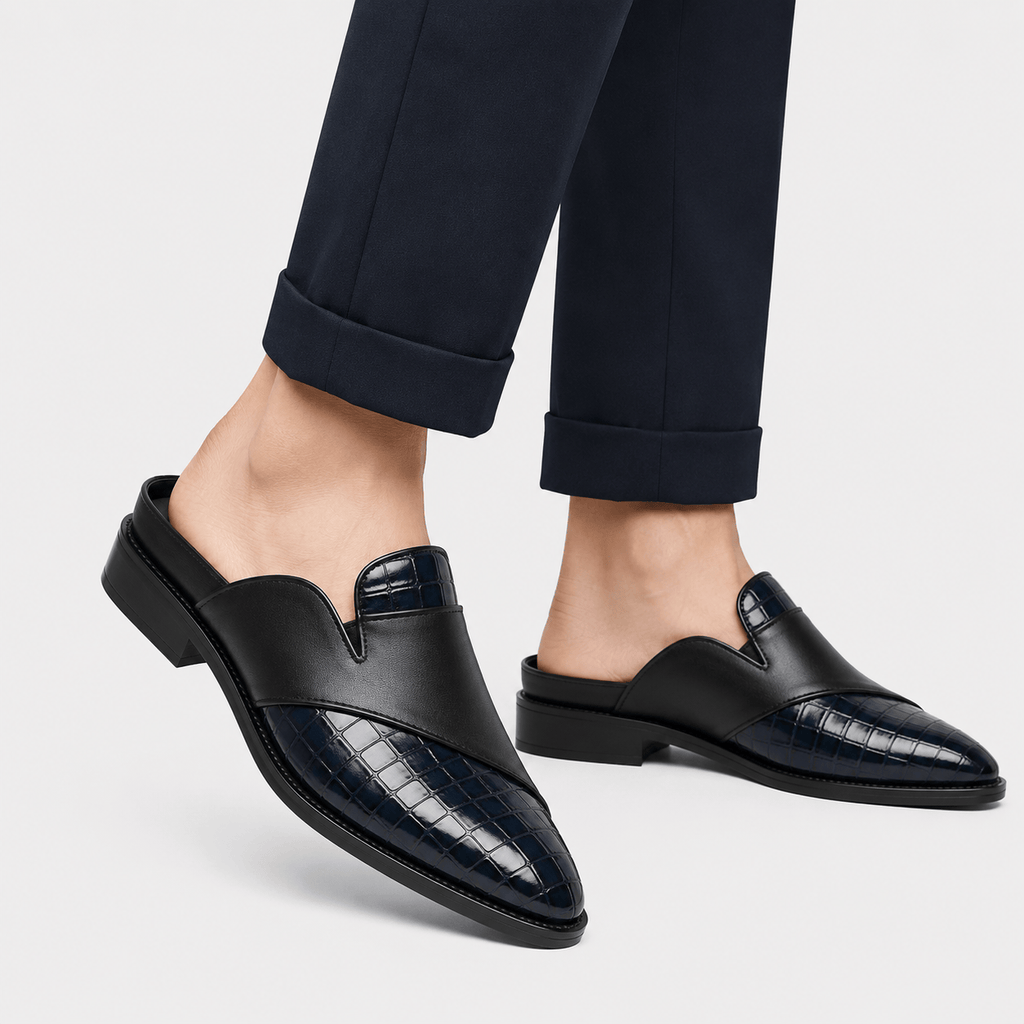 Ma boutique Mens Blue Breathable Business Loafers – British Style Soft Sole Casual Slip-On