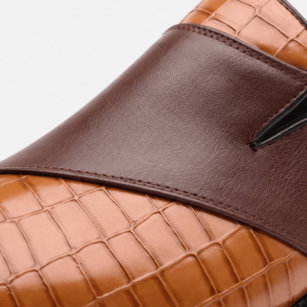 Ma boutique Mens Brown Breathable Business Loafers – British Style Soft Sole Casual Slip-On