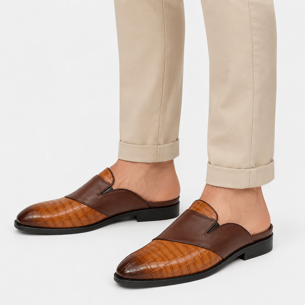 Ma boutique Mens Brown Breathable Business Loafers – British Style Soft Sole Casual Slip-On