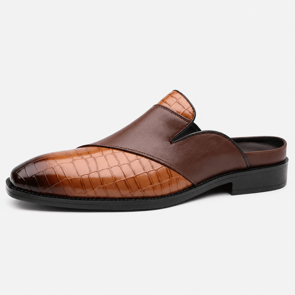 Ma boutique Mens Brown Breathable Business Loafers – British Style Soft Sole Casual Slip-On