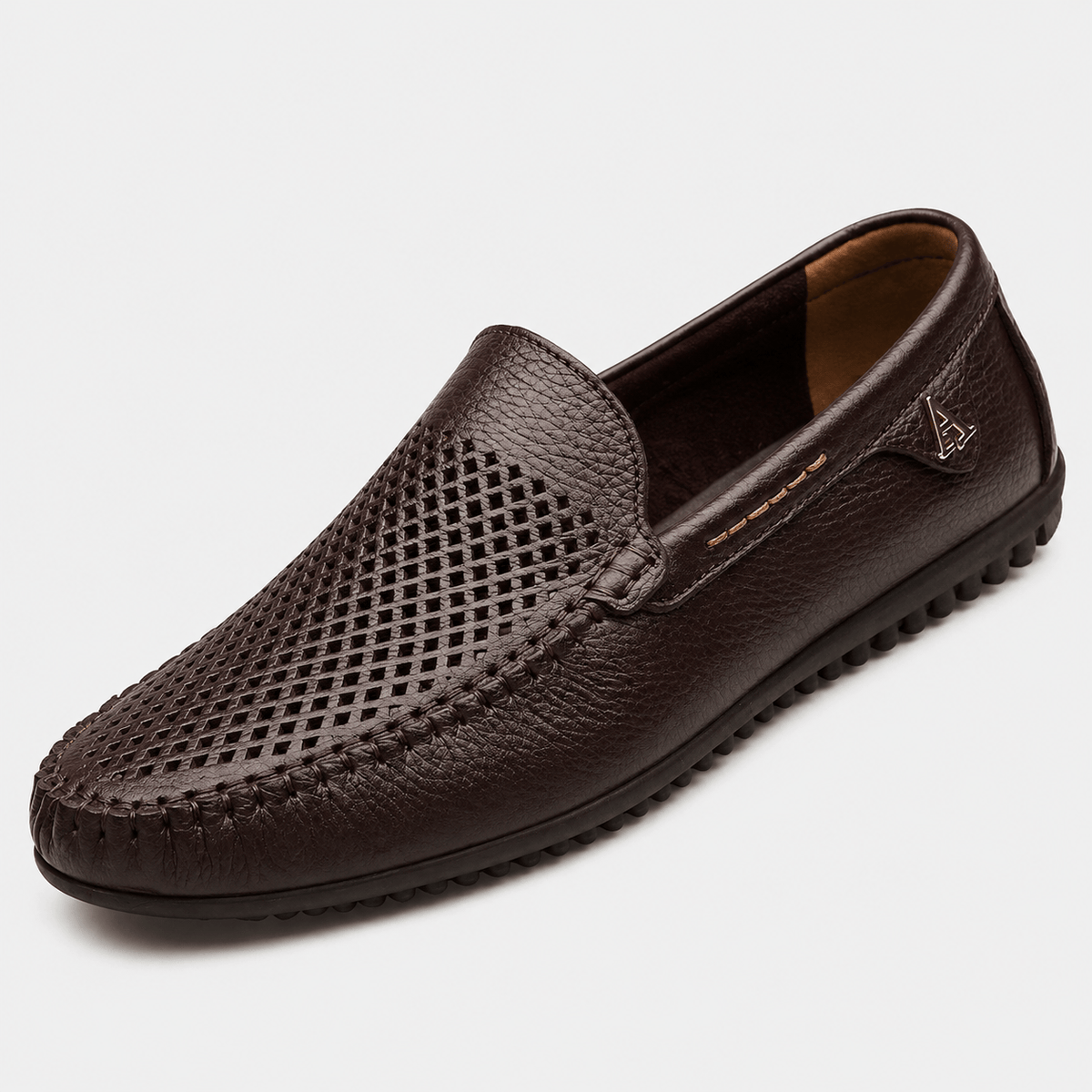Ma boutique Mens Brown Genuine Leather Loafers – Luxury Business Formal Casual Driving Slip-On Shoes