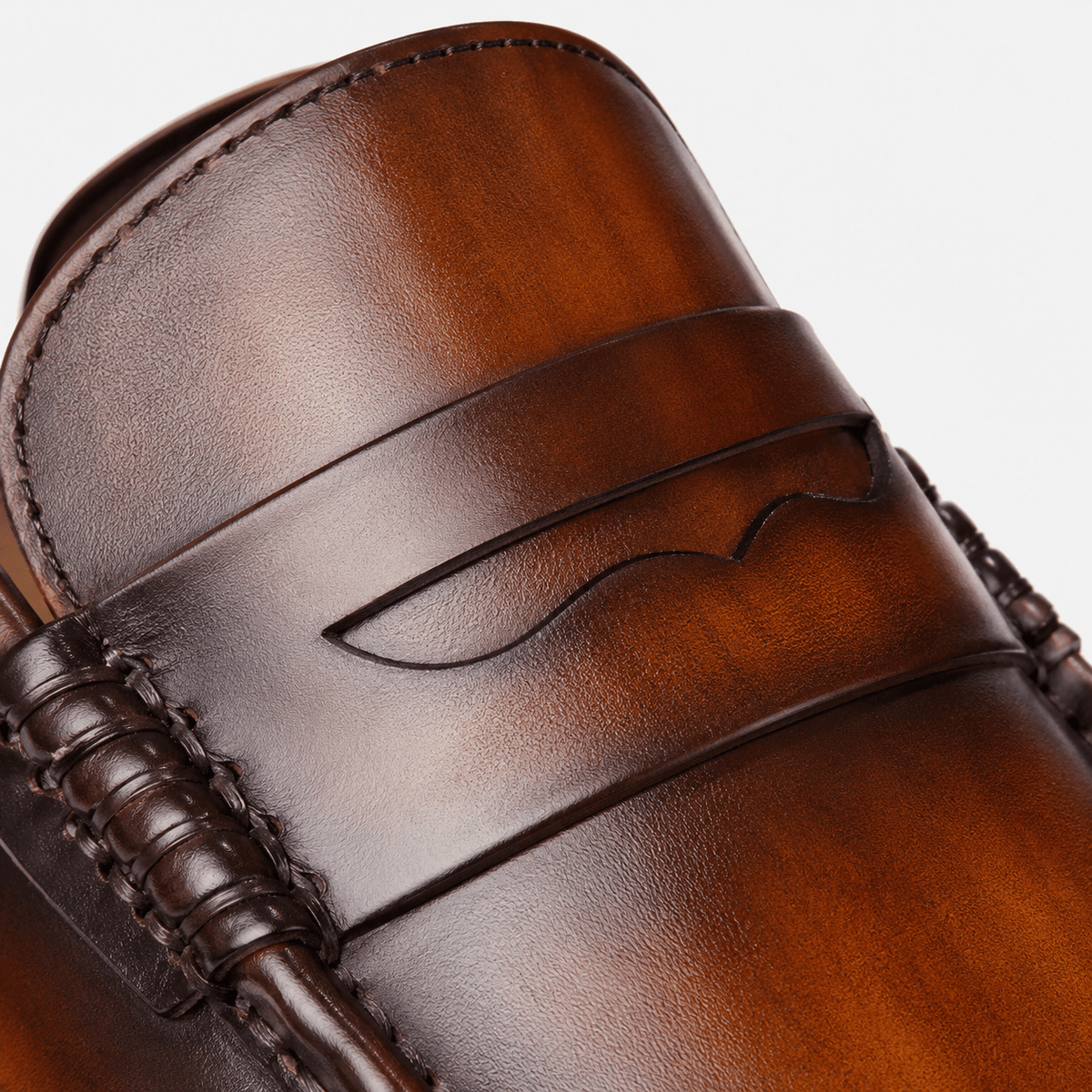 Ma boutique Mens Brown Genuine Leather Penny Loafers – Slip-On Business Dress Wedding Office Shoes