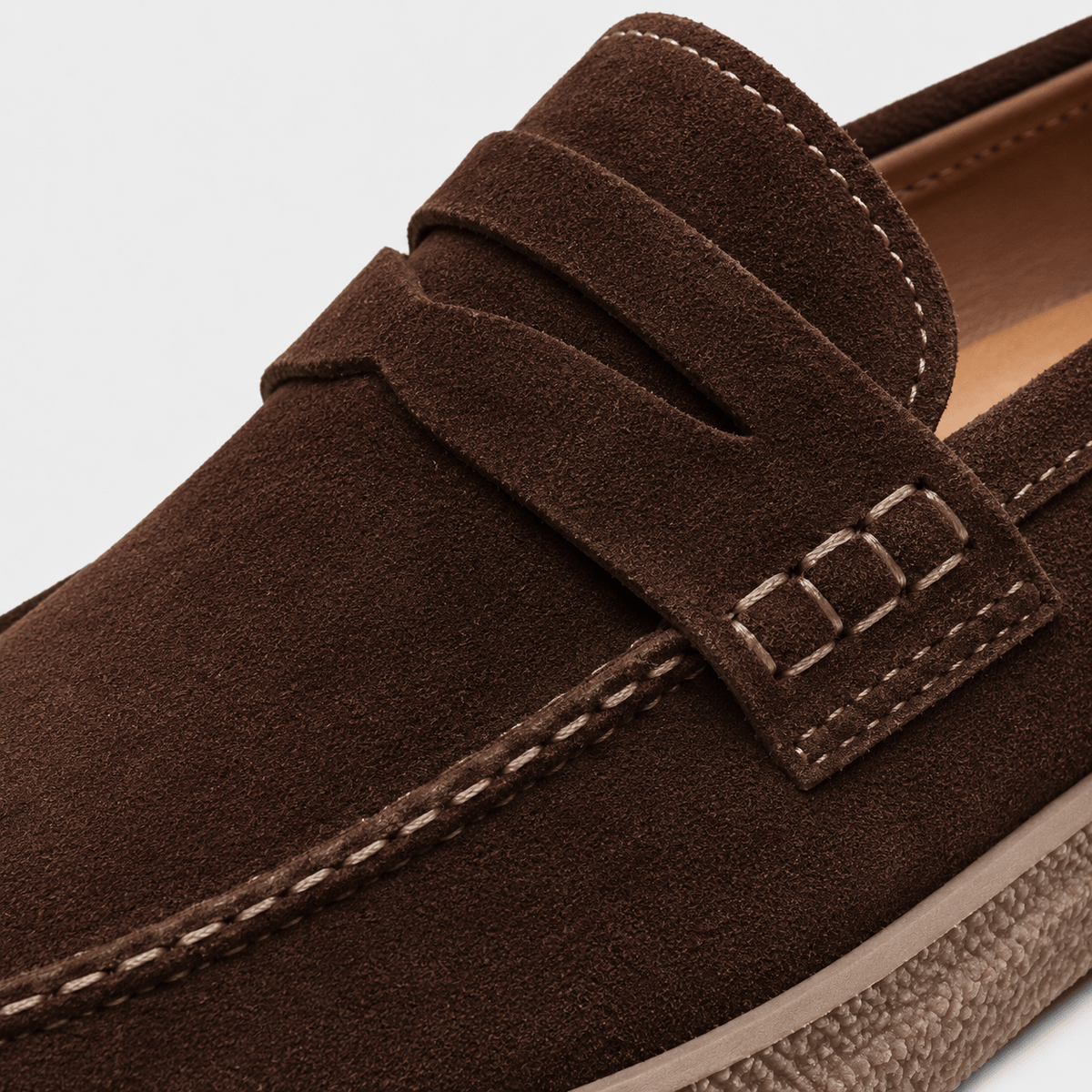Ma boutique Mens Brown Platform Loafers – Lightweight Breathable Casual Slip-On Walking Shoes