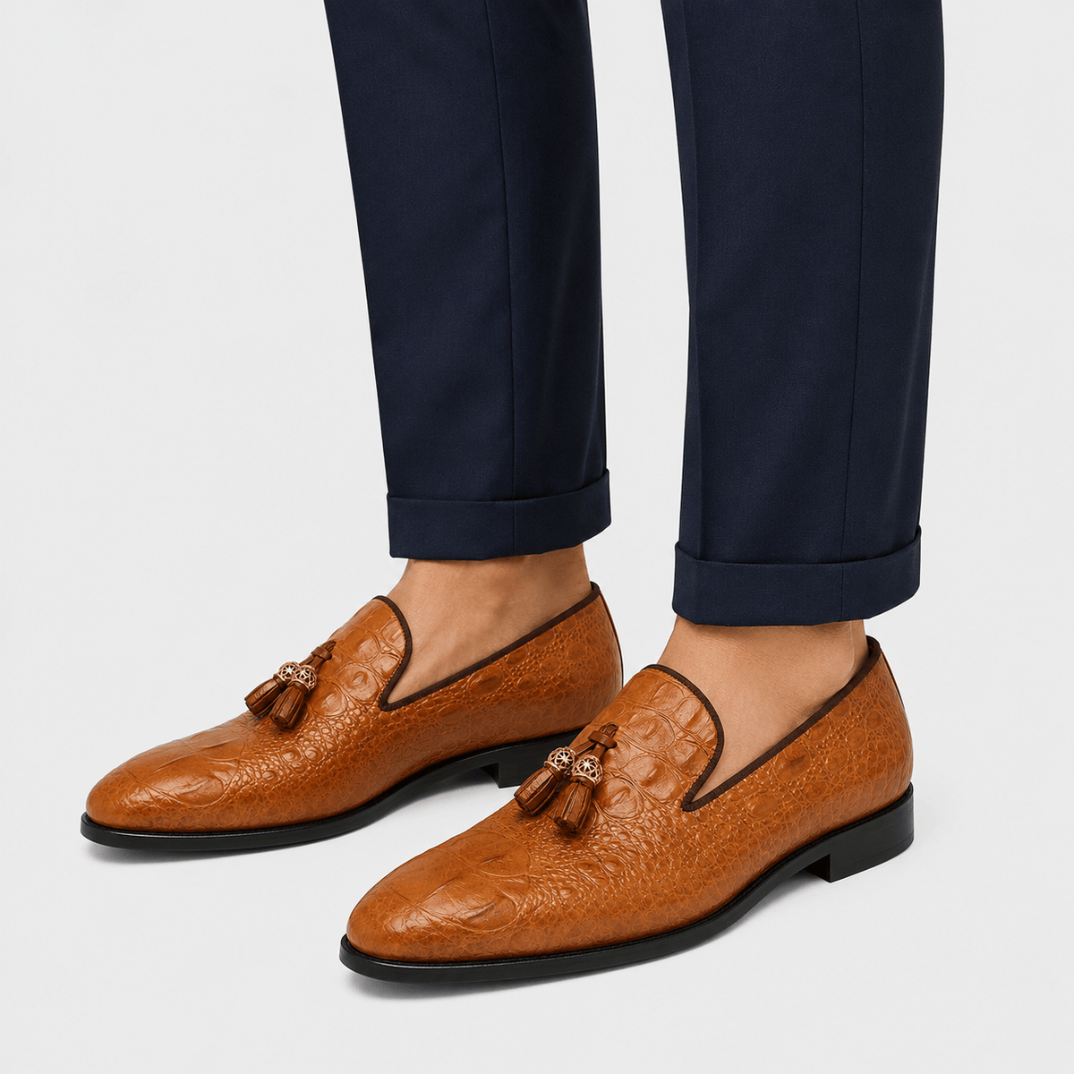 Ma boutique Mens Brown Tassel Loafers – Luxury Leather Casual Wedding Office Dress Shoes