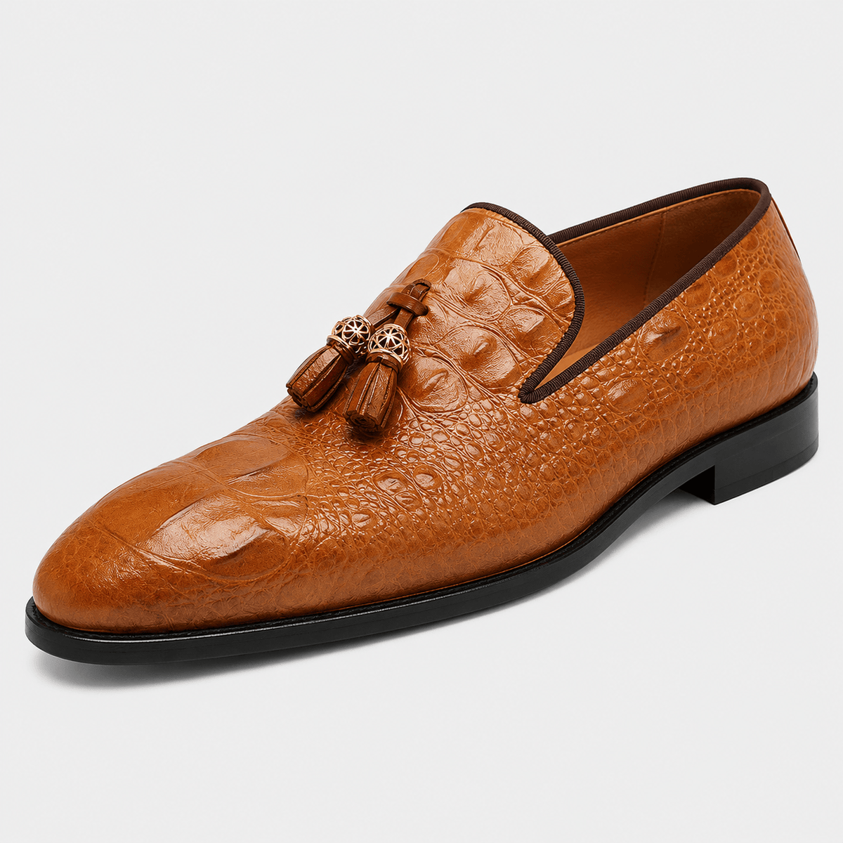 Ma boutique Mens Brown Tassel Loafers – Luxury Leather Casual Wedding Office Dress Shoes