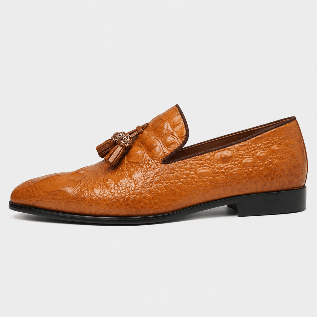 Ma boutique Mens Brown Tassel Loafers – Luxury Leather Casual Wedding Office Dress Shoes