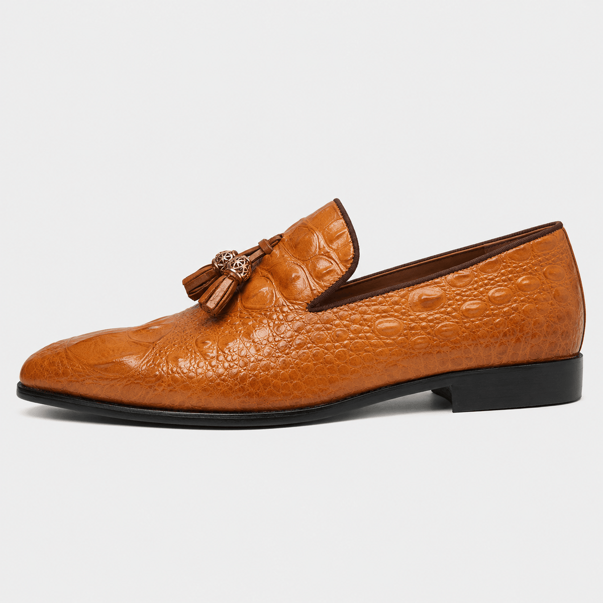 Ma boutique Mens Brown Tassel Loafers – Luxury Leather Casual Wedding Office Dress Shoes