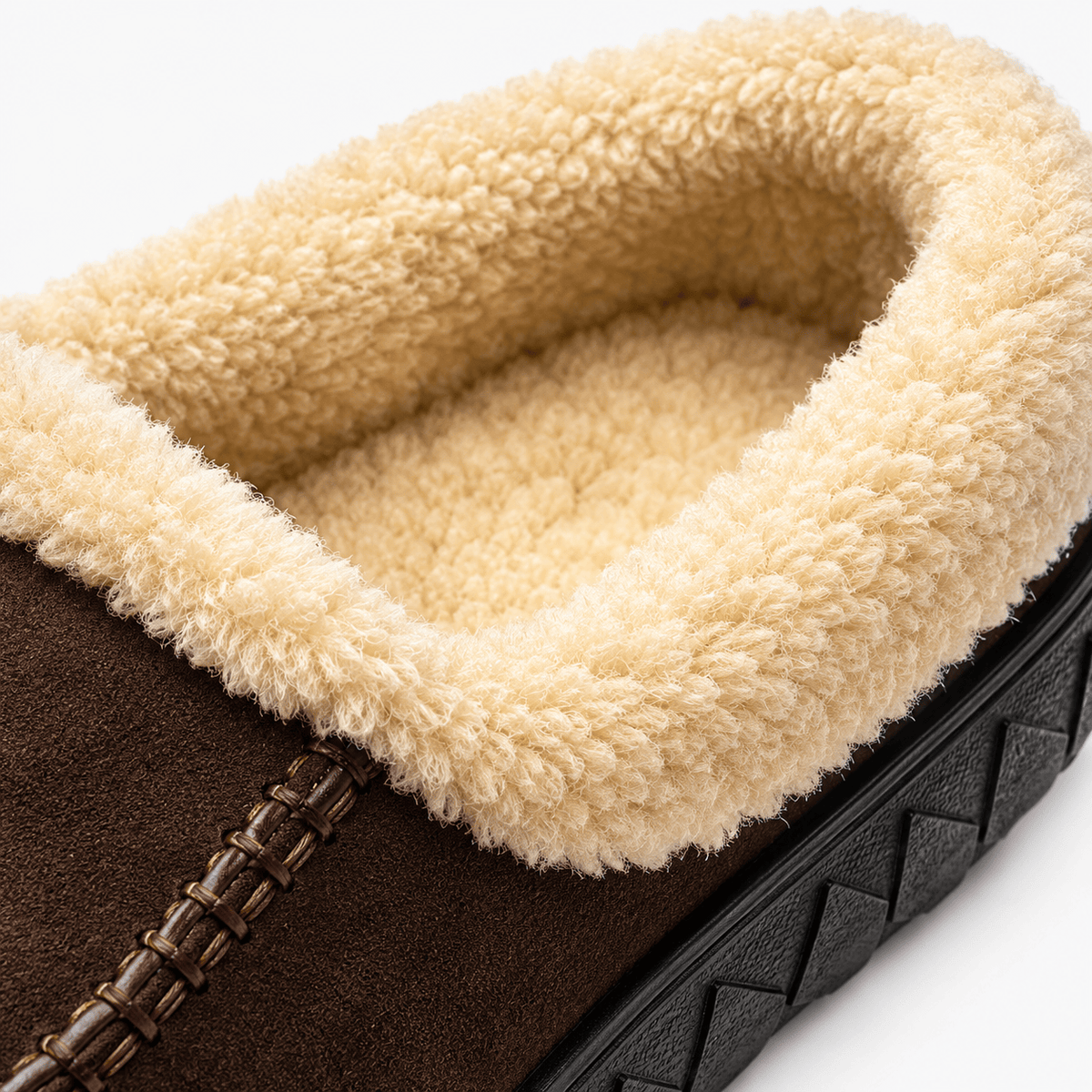 Ma boutique Mens Coffee Winter Plush Warm Slippers – Soft Sole Indoor Bedroom Comfort Cotton Slides