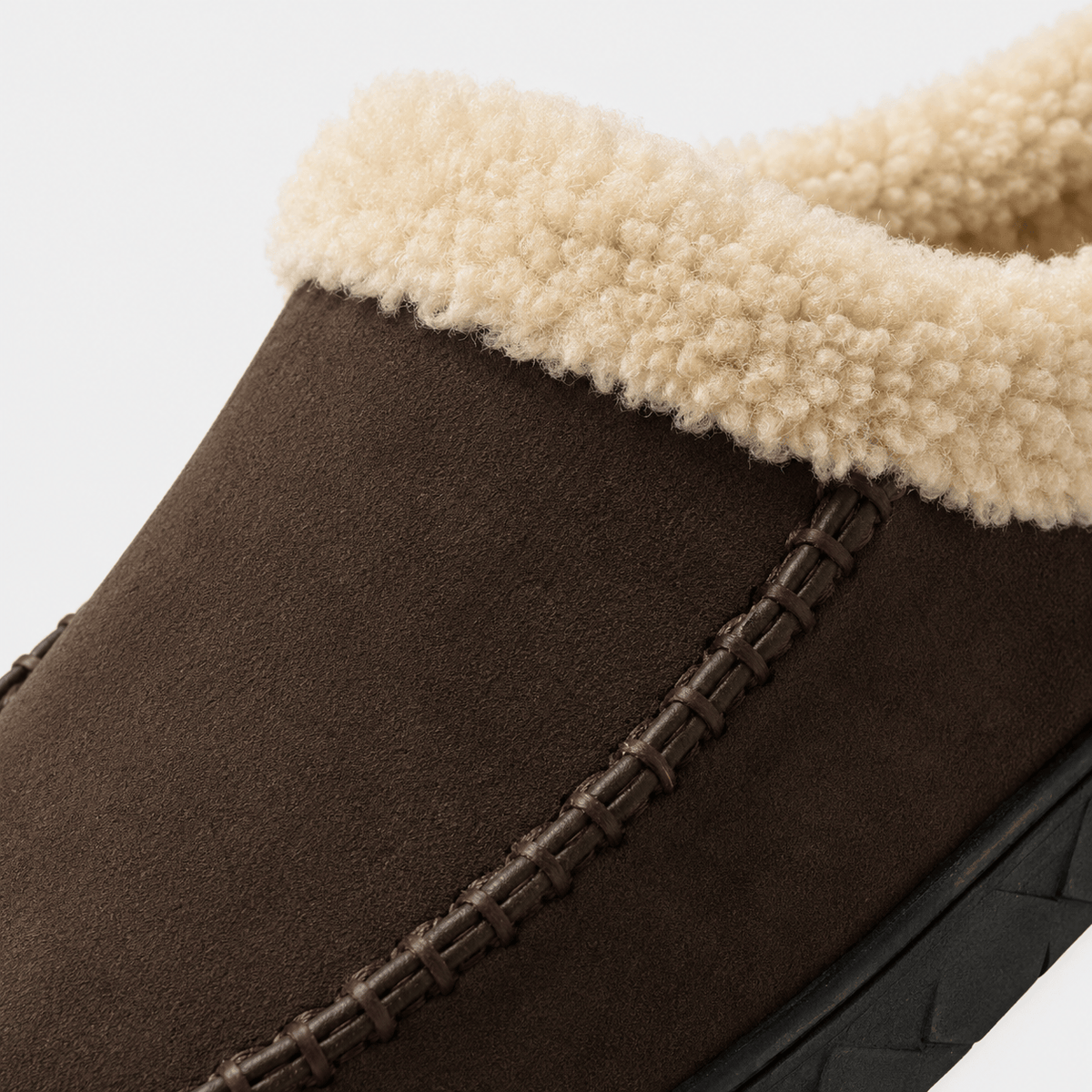 Ma boutique Mens Coffee Winter Plush Warm Slippers – Soft Sole Indoor Bedroom Comfort Cotton Slides