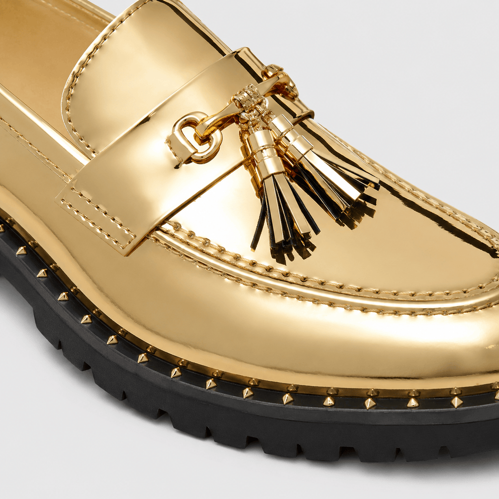 Ma boutique Mens Gold Tassel Loafers – Casual Slip-On Moccasin Dress Shoes