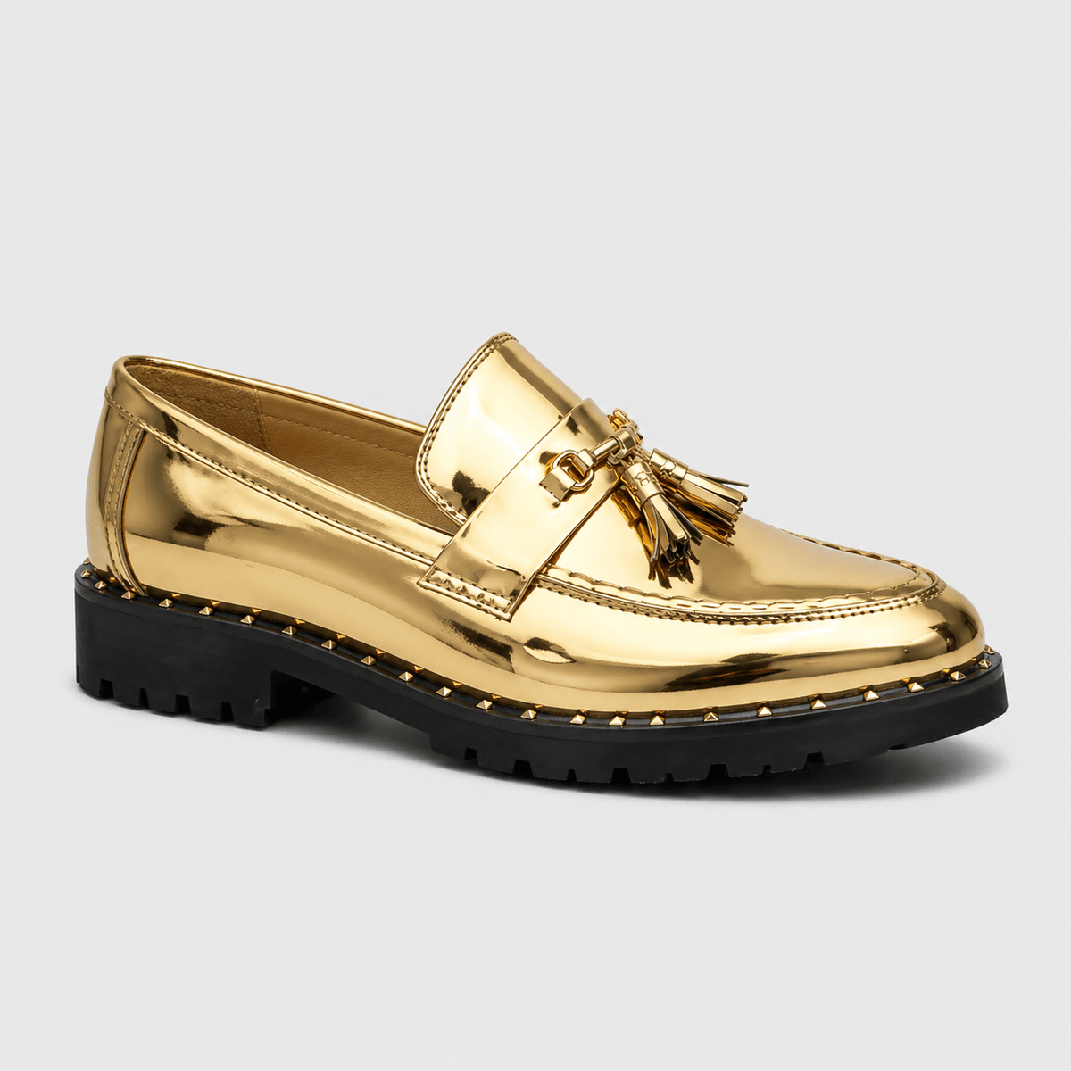 Ma boutique Mens Gold Tassel Loafers – Casual Slip-On Moccasin Dress Shoes