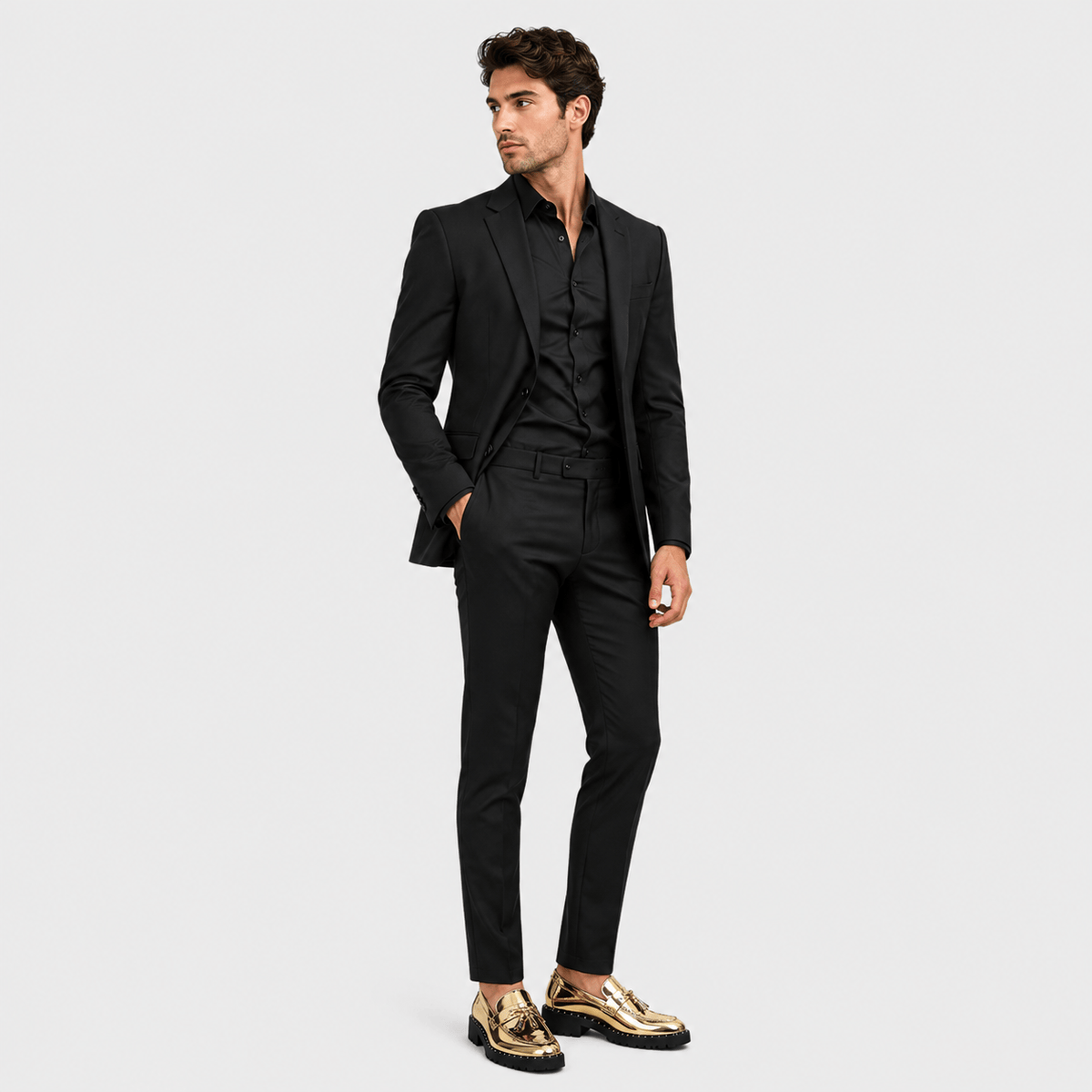 Ma boutique Mens Gold Tassel Loafers – Casual Slip-On Moccasin Dress Shoes