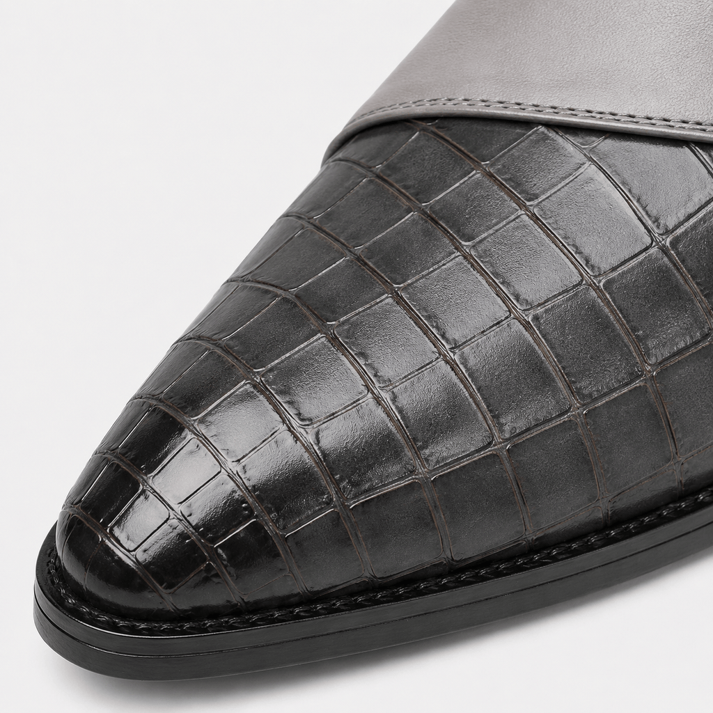 Ma boutique Mens Grey Breathable Business Loafers – British Style Soft Sole Casual Slip-On