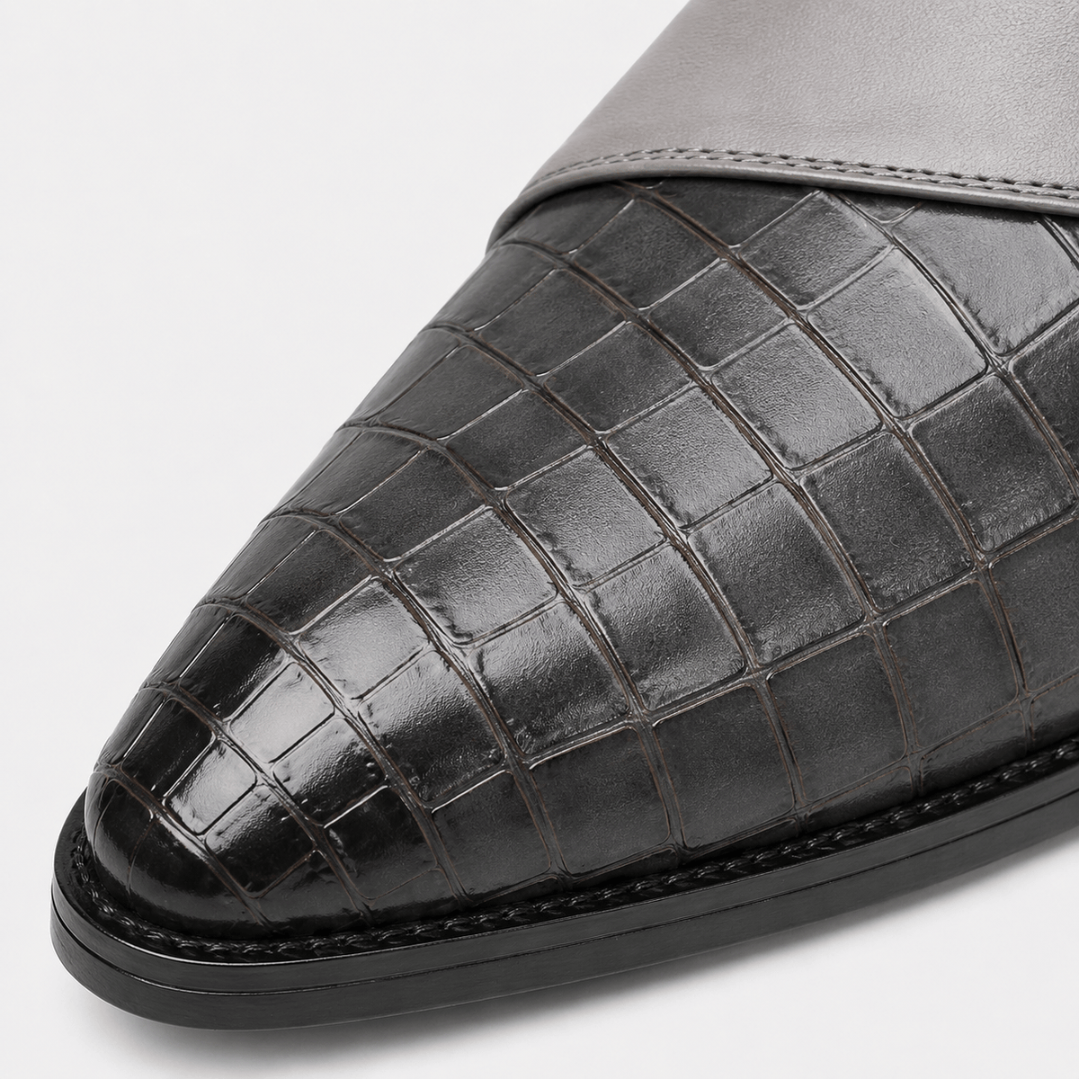 Ma boutique Mens Grey Breathable Business Loafers – British Style Soft Sole Casual Slip-On