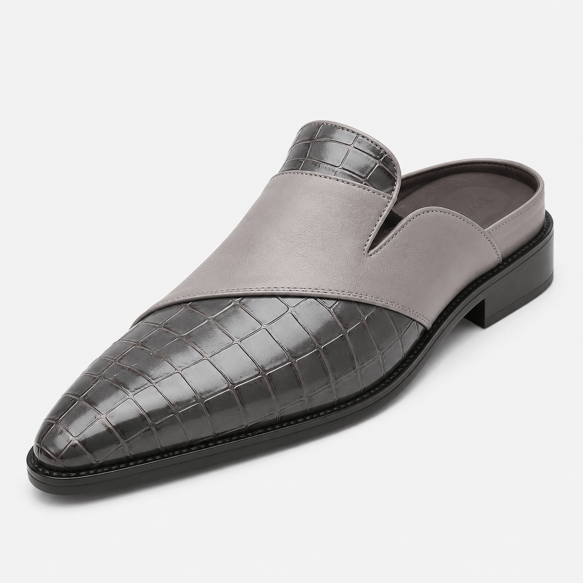 Ma boutique Mens Grey Breathable Business Loafers – British Style Soft Sole Casual Slip-On
