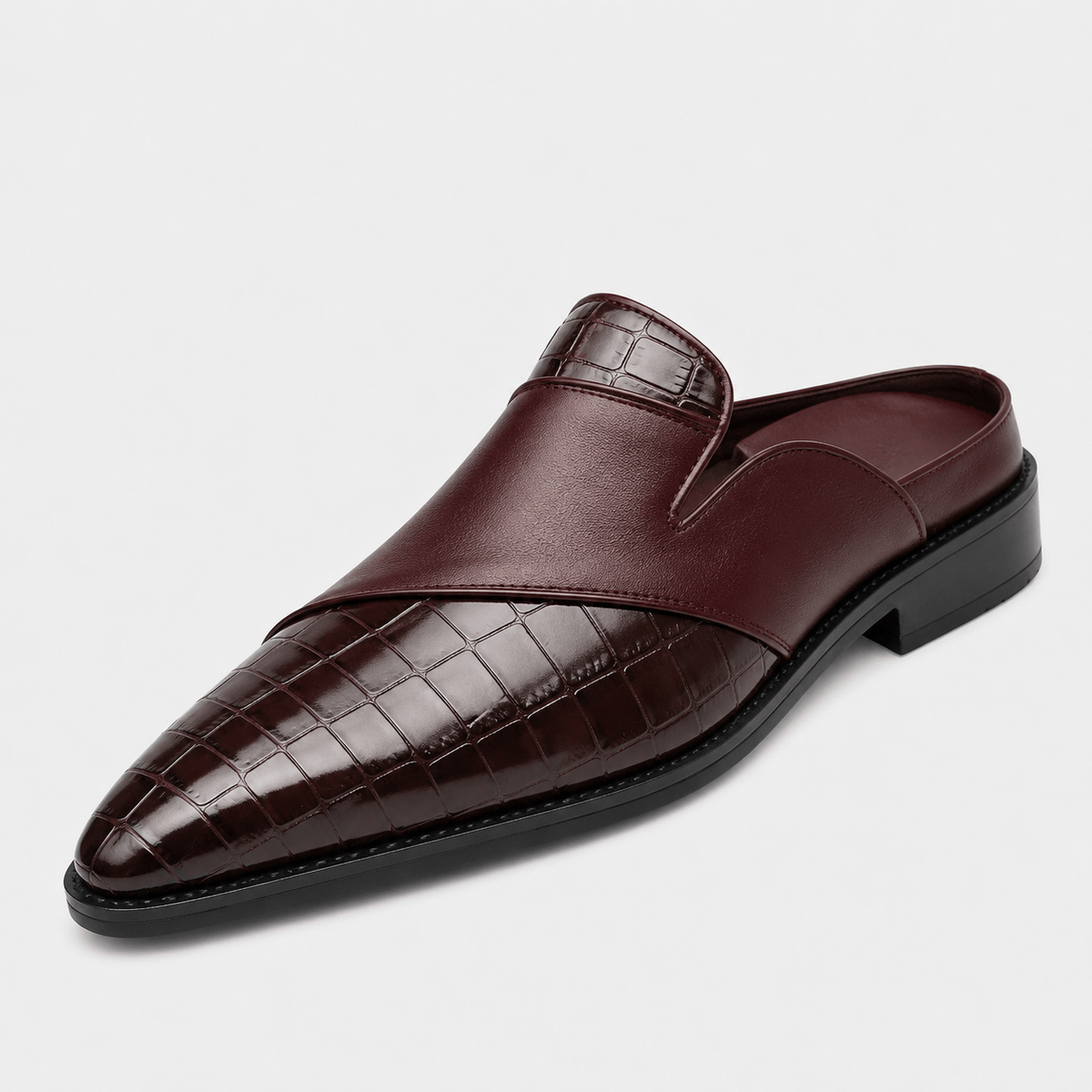 Ma boutique Mens Red Breathable Business Loafers – British Style Soft Sole Casual Slip-On