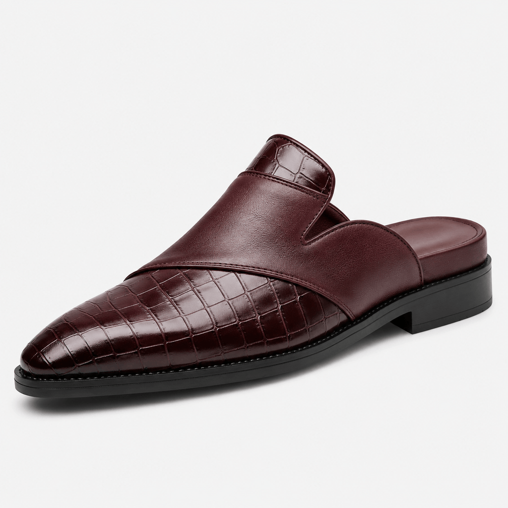 Ma boutique Mens Red Breathable Business Loafers – British Style Soft Sole Casual Slip-On