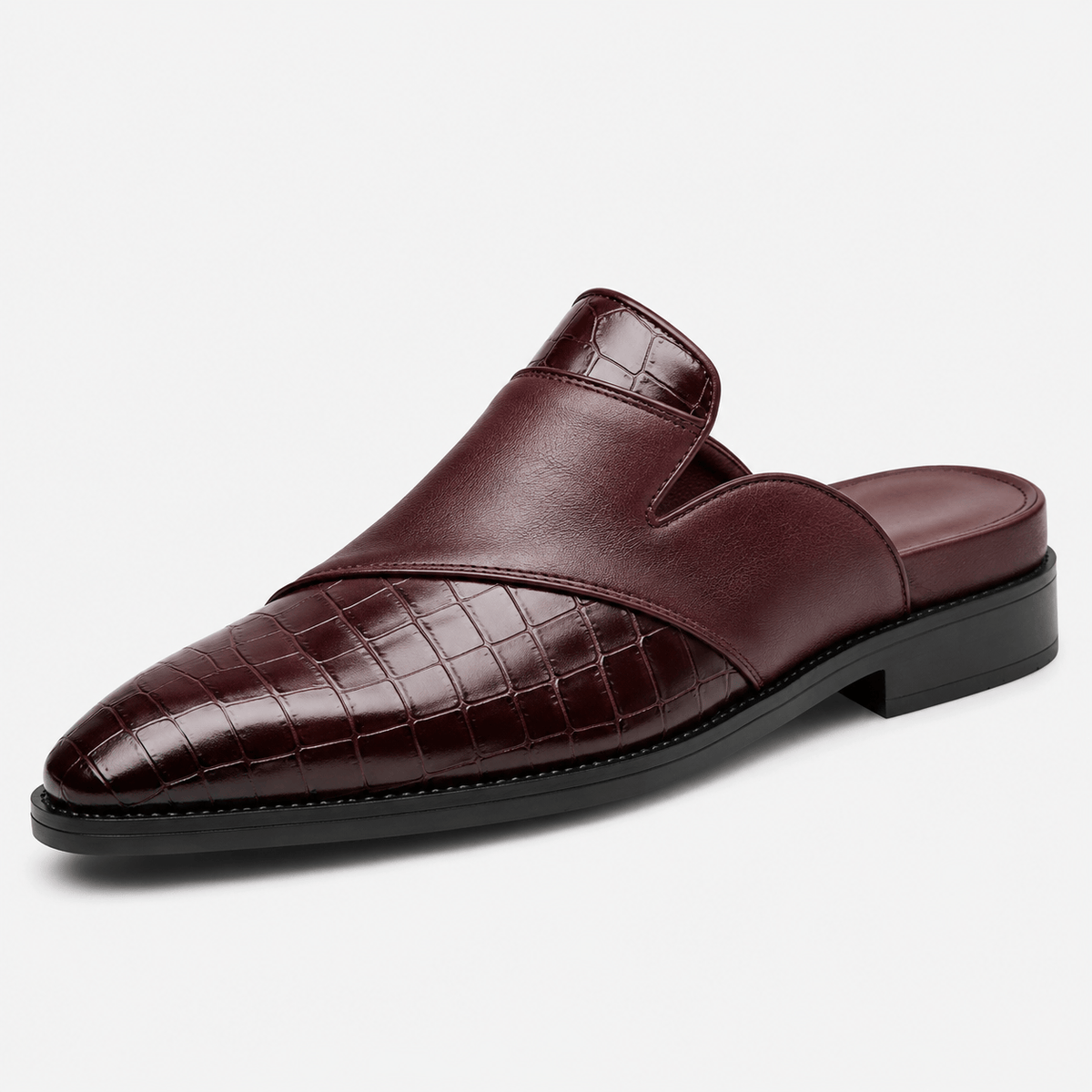 Ma boutique Mens Red Breathable Business Loafers – British Style Soft Sole Casual Slip-On