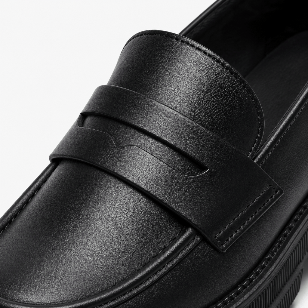 Ma boutique Women's Brown Platform Loafers Black – British Style Espadrilles for Daily & Commuting Wear