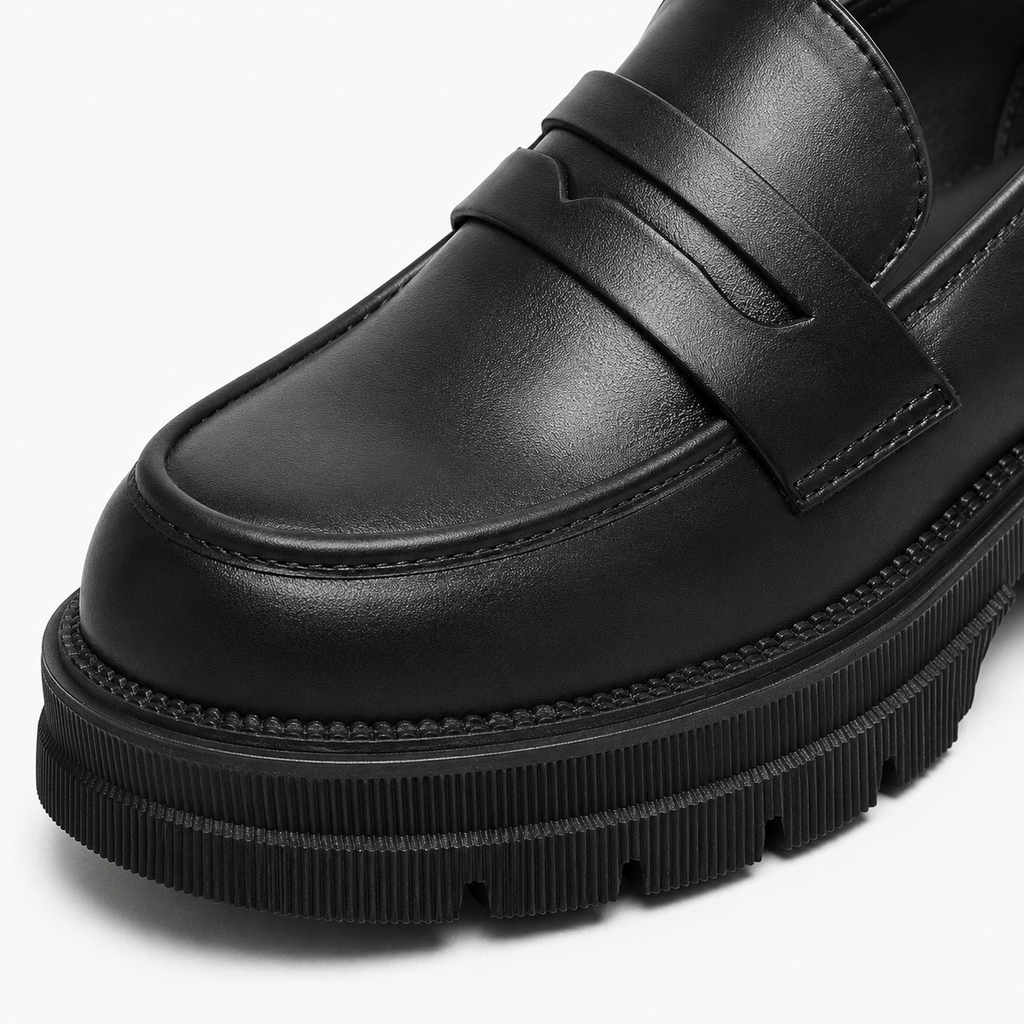 Ma boutique Women's Brown Platform Loafers Black – British Style Espadrilles for Daily & Commuting Wear
