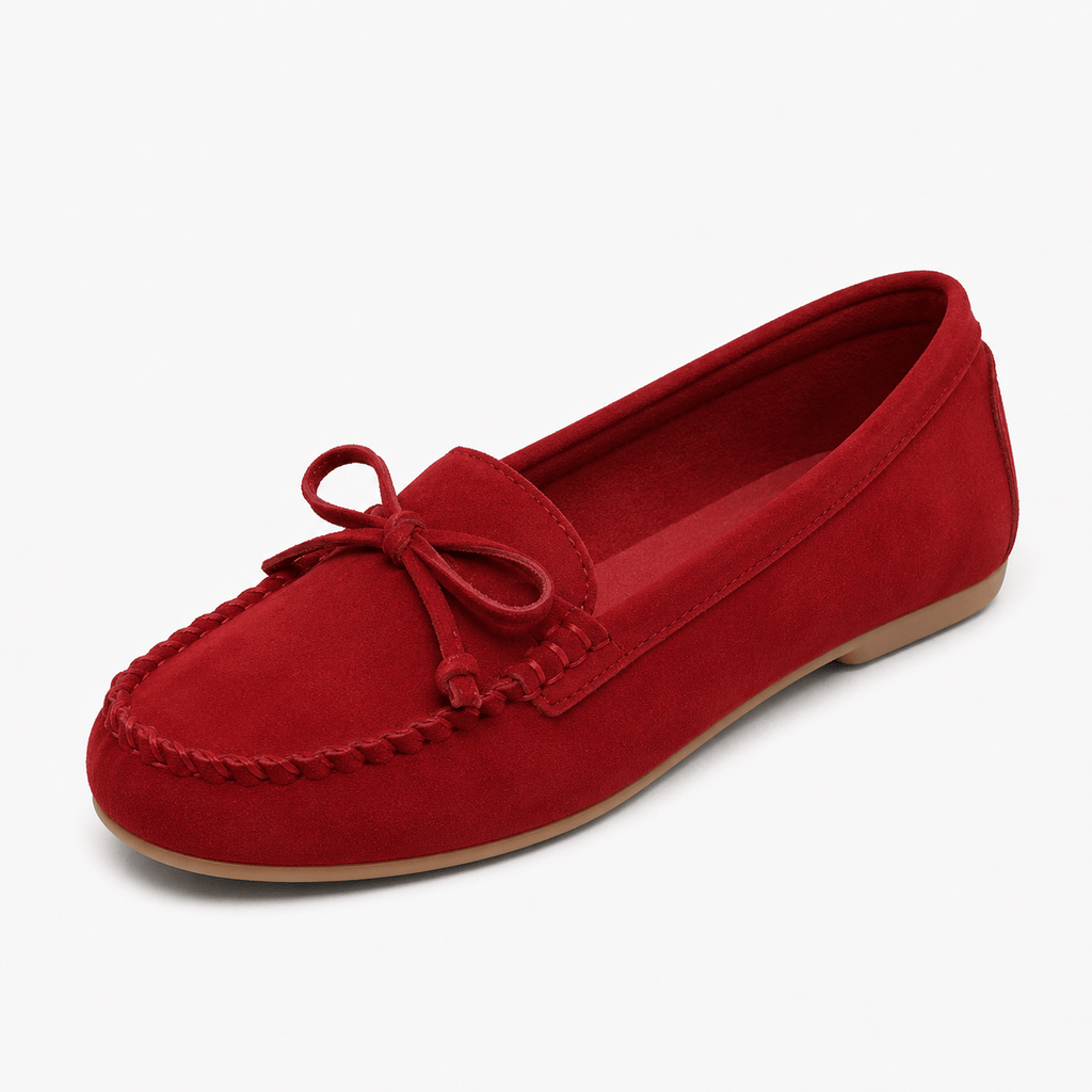 Ma boutique Women's Suede Slip-On Loafers – Flat Ballet Shoes for Everyday Casual Wear