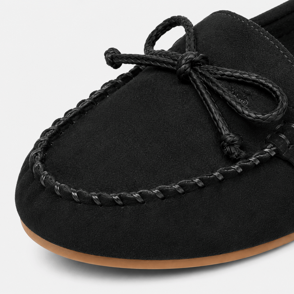 Ma boutique Women's Suede Slip-On Loafers – Flat Ballet Shoes for Everyday Casual Wear