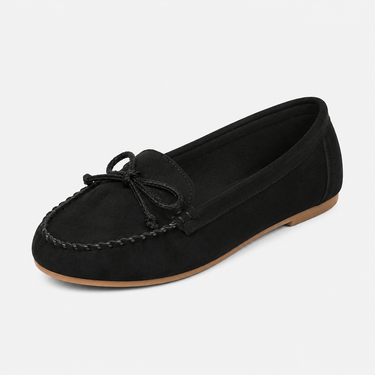 Ma boutique Women's Suede Slip-On Loafers – Flat Ballet Shoes for Everyday Casual Wear