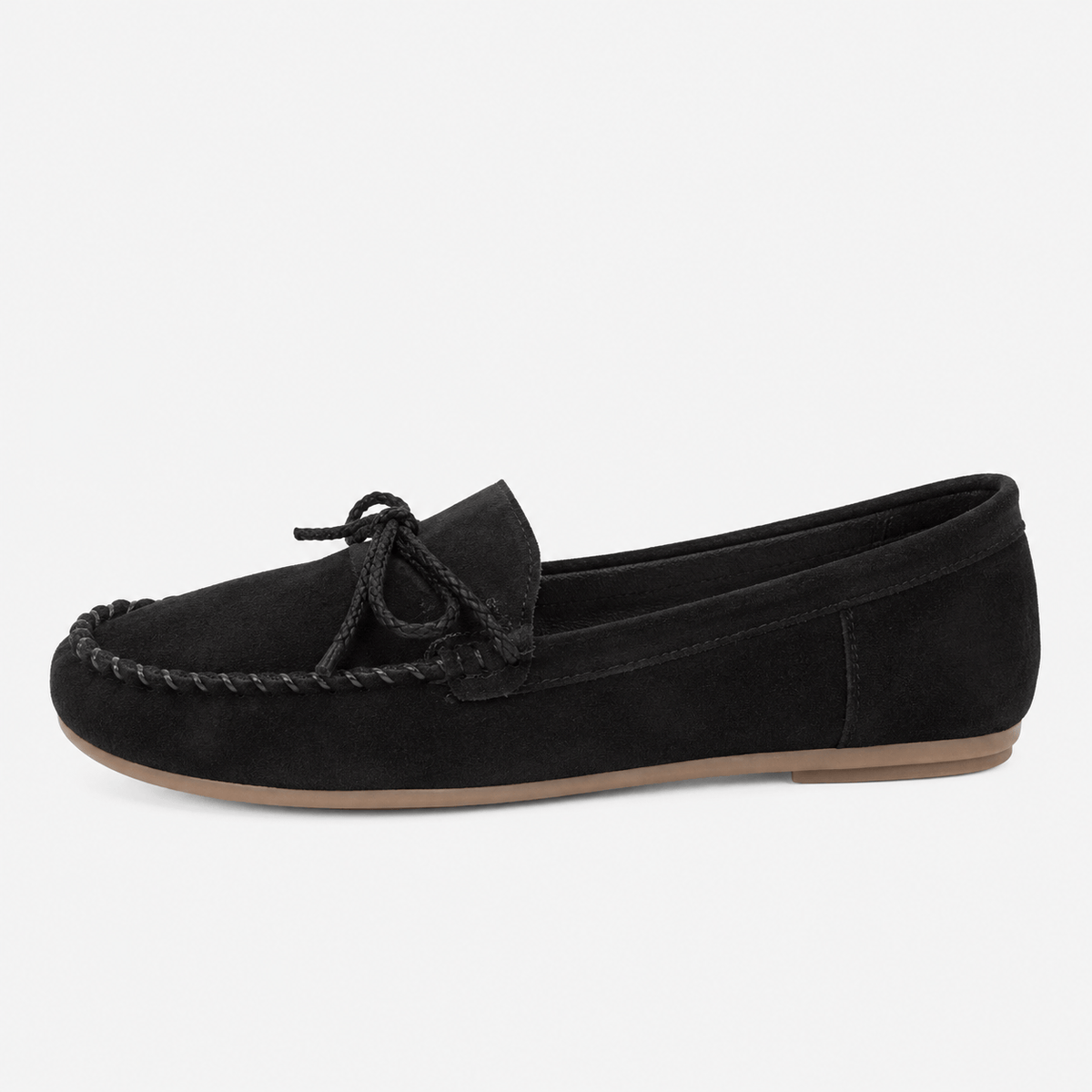 Ma boutique Women's Suede Slip-On Loafers – Flat Ballet Shoes for Everyday Casual Wear