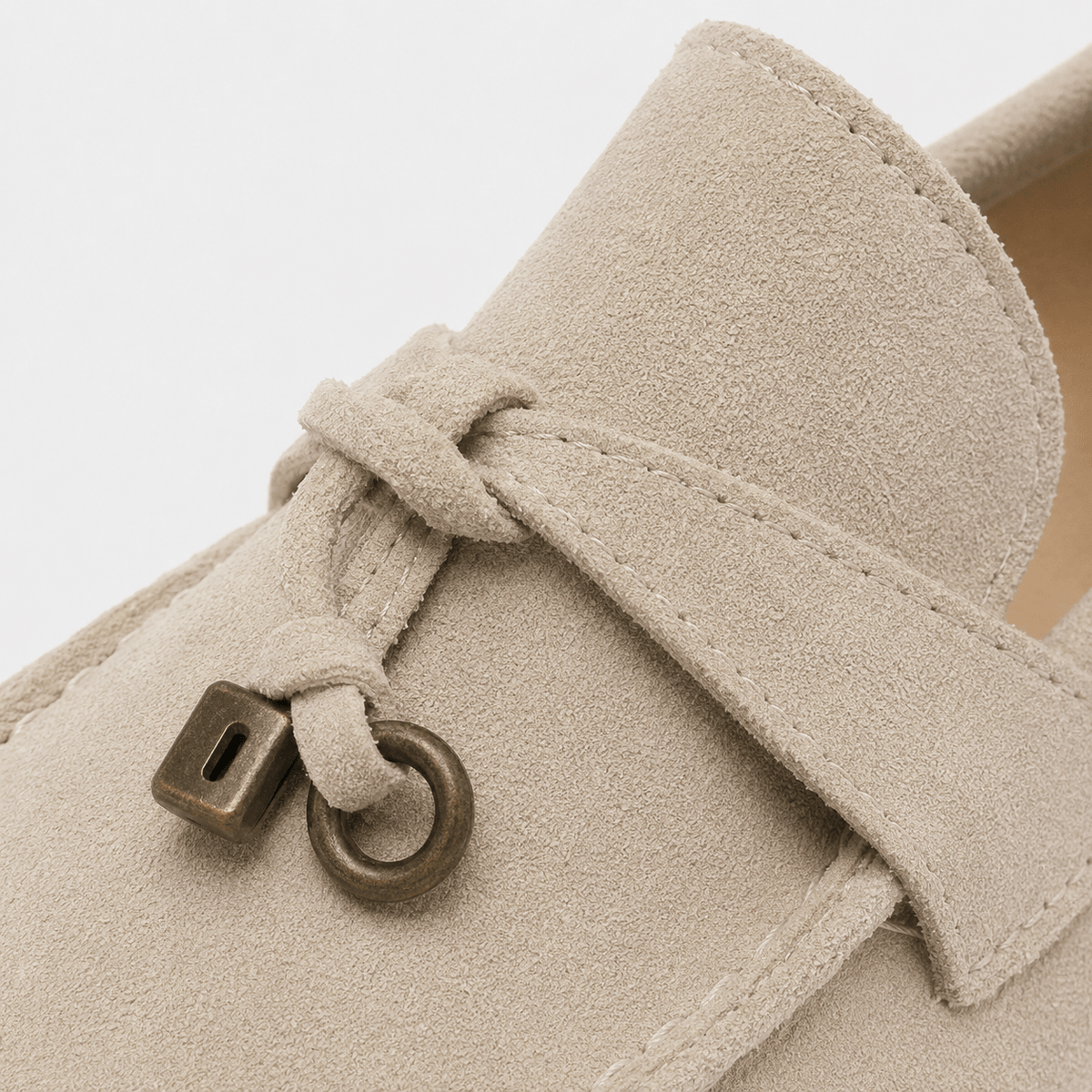 Ma boutique Women's Suede Tassel Loafers – Beige Flat Slip-On Mule Driving Shoes