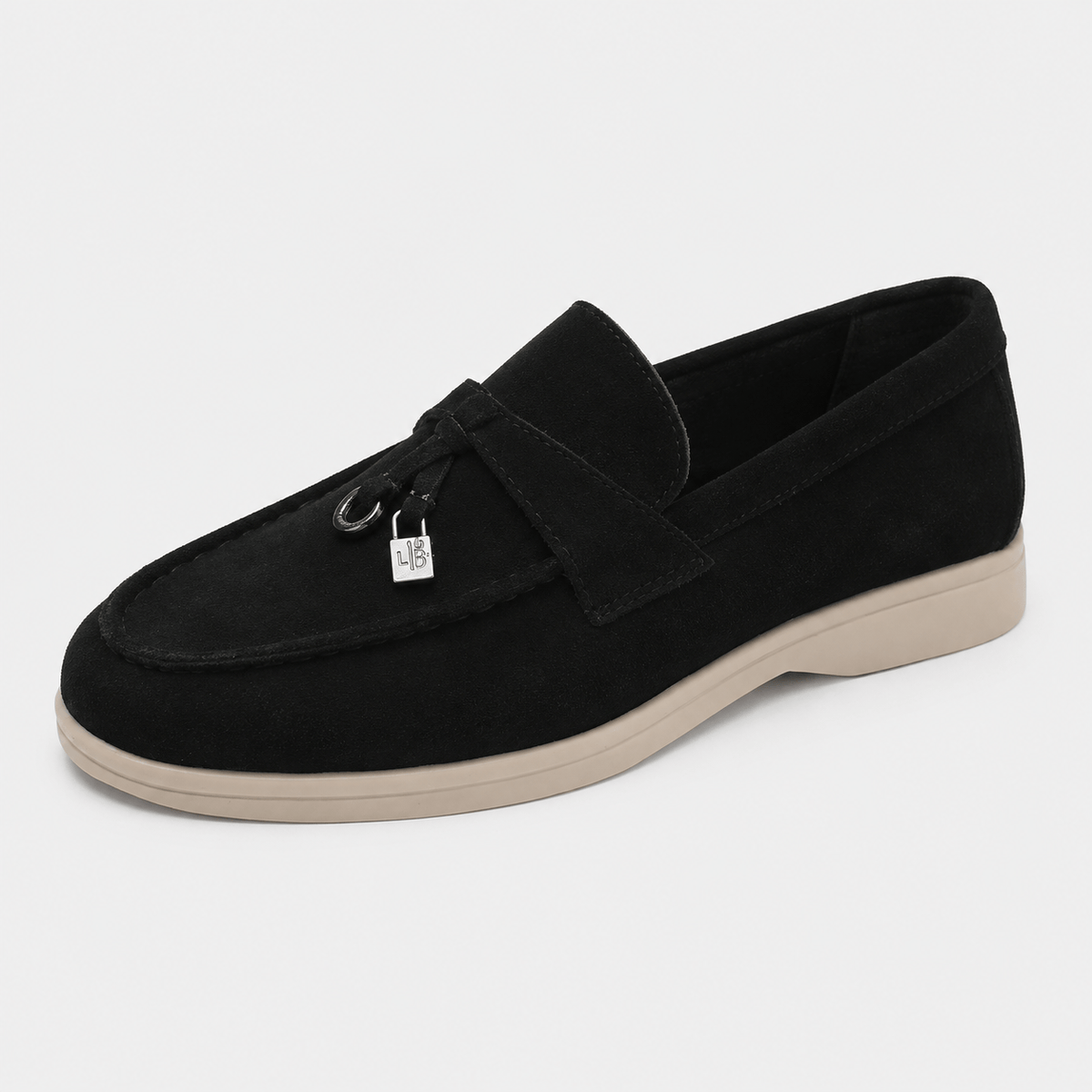 Ma boutique Women's Suede Tassel Loafers – Beige Flat Slip-On Mule Driving Shoes