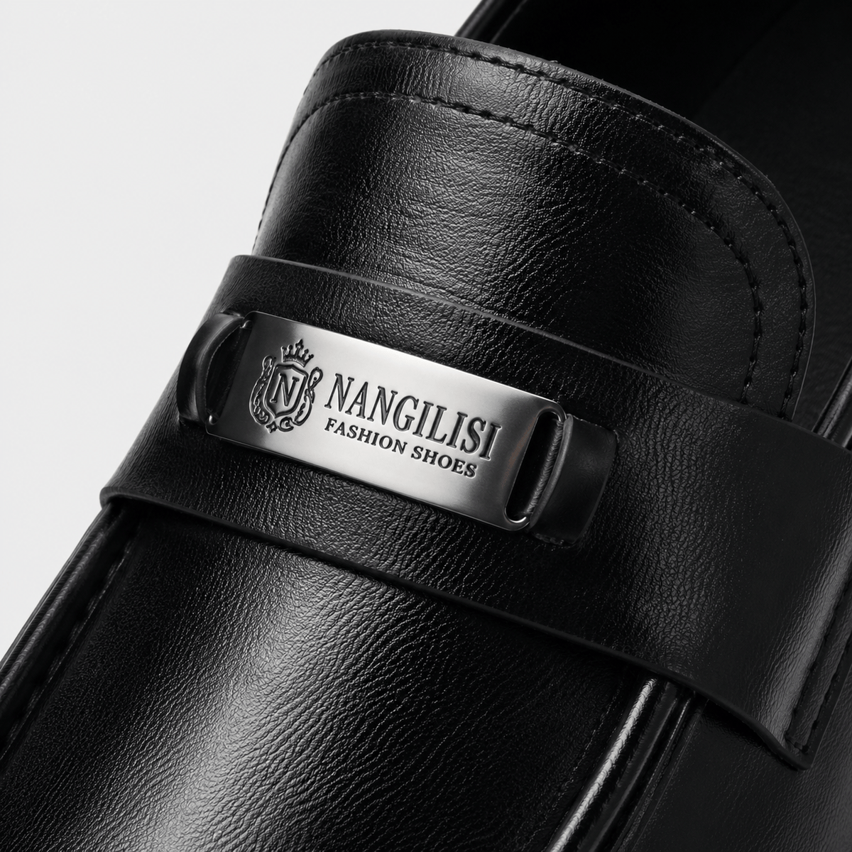 Ma boutique Womens Black Vintage Chunky Loafers – Genuine Leather Platform Height Increasing Shoes